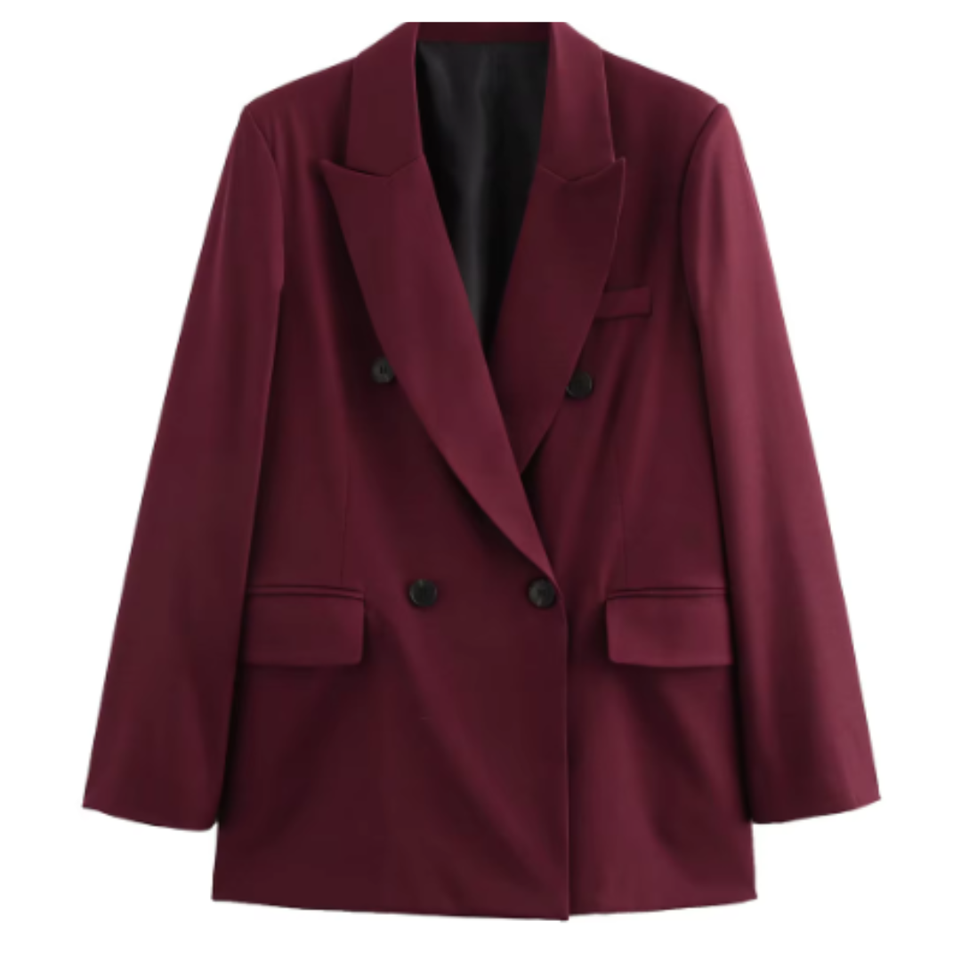 Evelina™ - Elegante blazer bordeaux