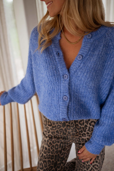 Giada™  - Cardigan in maglia blu