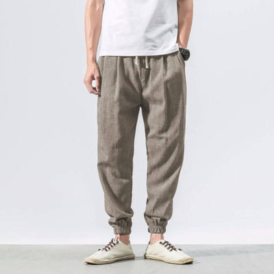 Luca™ - Pantaloni Comodi in Cotone e Lino - Khaki