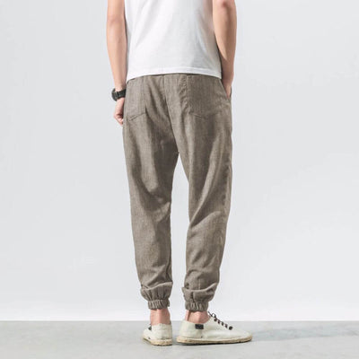 Luca™ - Pantaloni Comodi in Cotone e Lino - Khaki